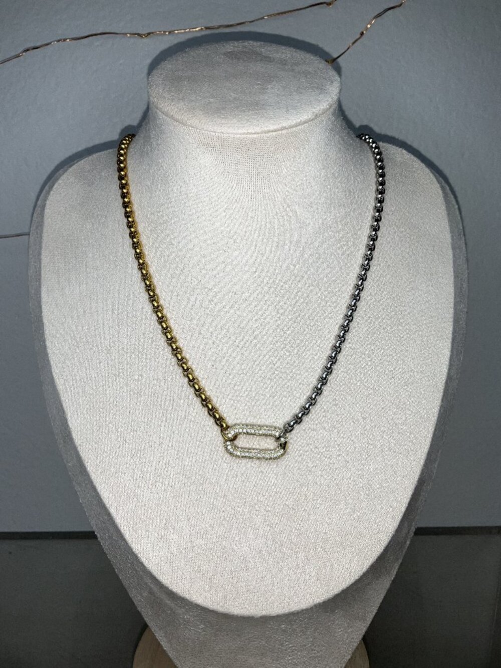 Two Tone Franco Chain With Caribeener Pendant